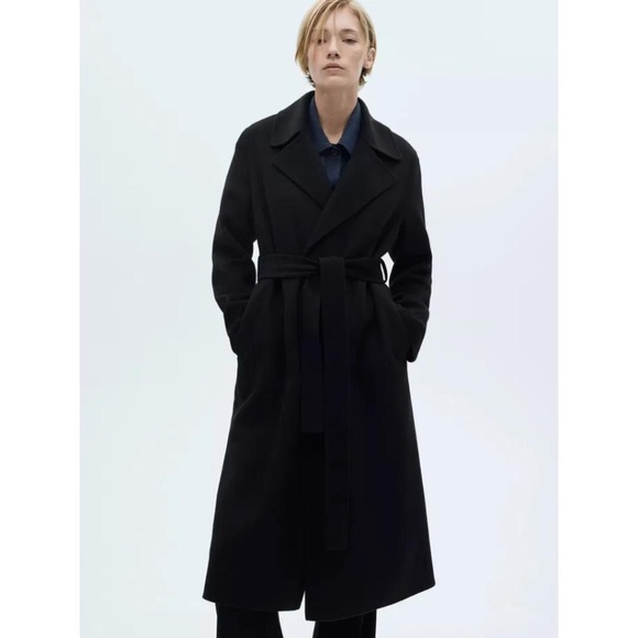 Mango Batin Wool Wrap Coat NWT - Picture 1 of 16